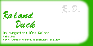 roland duck business card