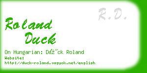 roland duck business card